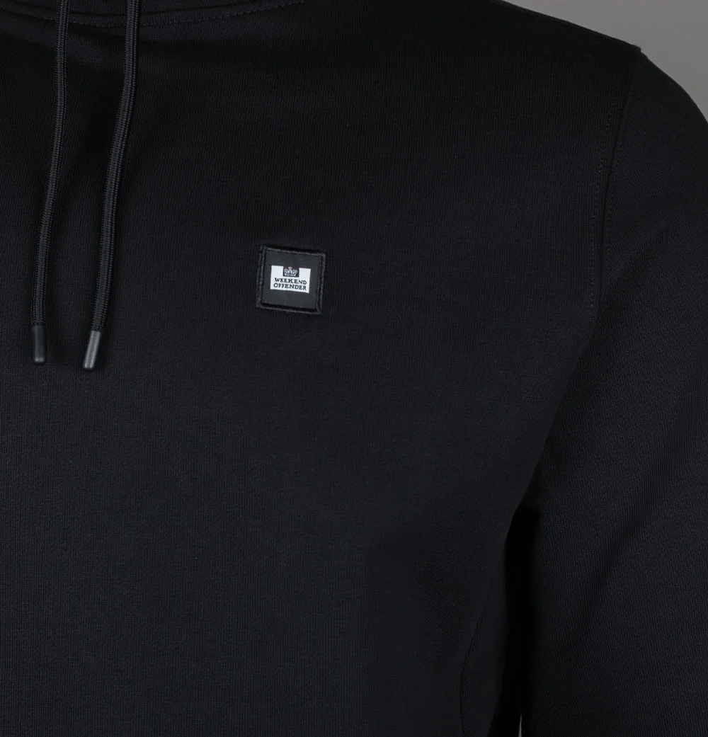 Weekend Offender Ribbe Hoodie Black - Image 4