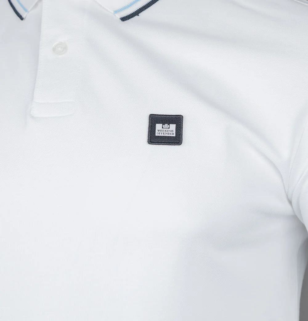Weekend Offender Sterling Polo Shirt White - Image 4