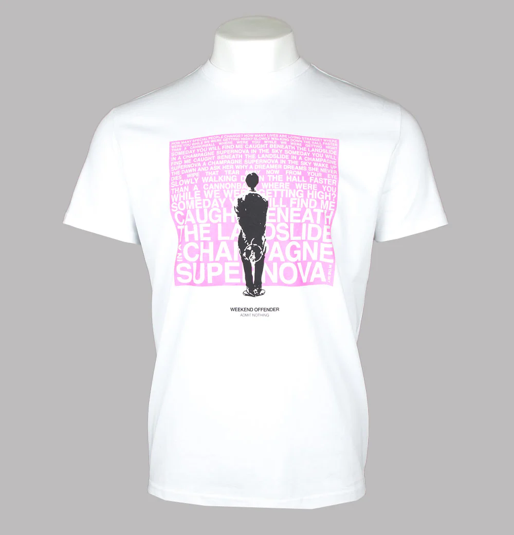 Weekend Offender Oasis Supernova T-Shirt White/Pink