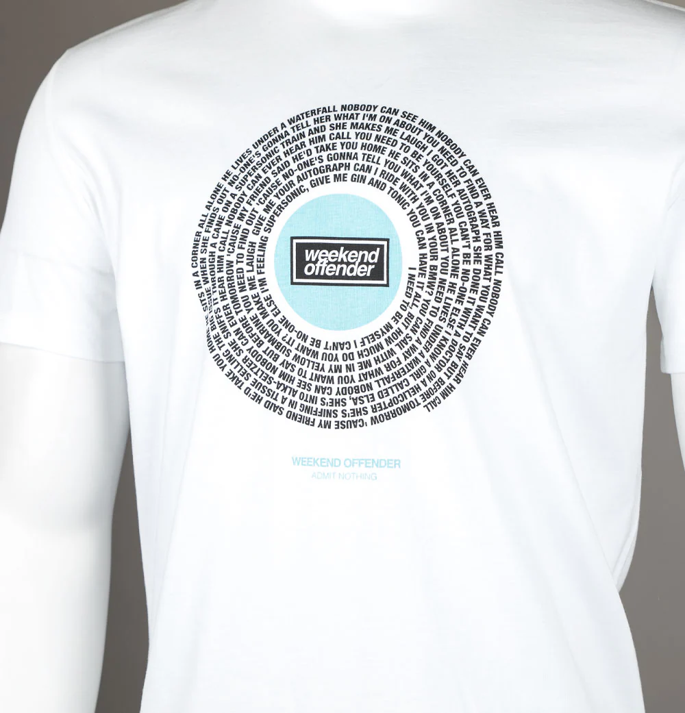 Weekend Offender Supersonic T-Shirt White - Image 3