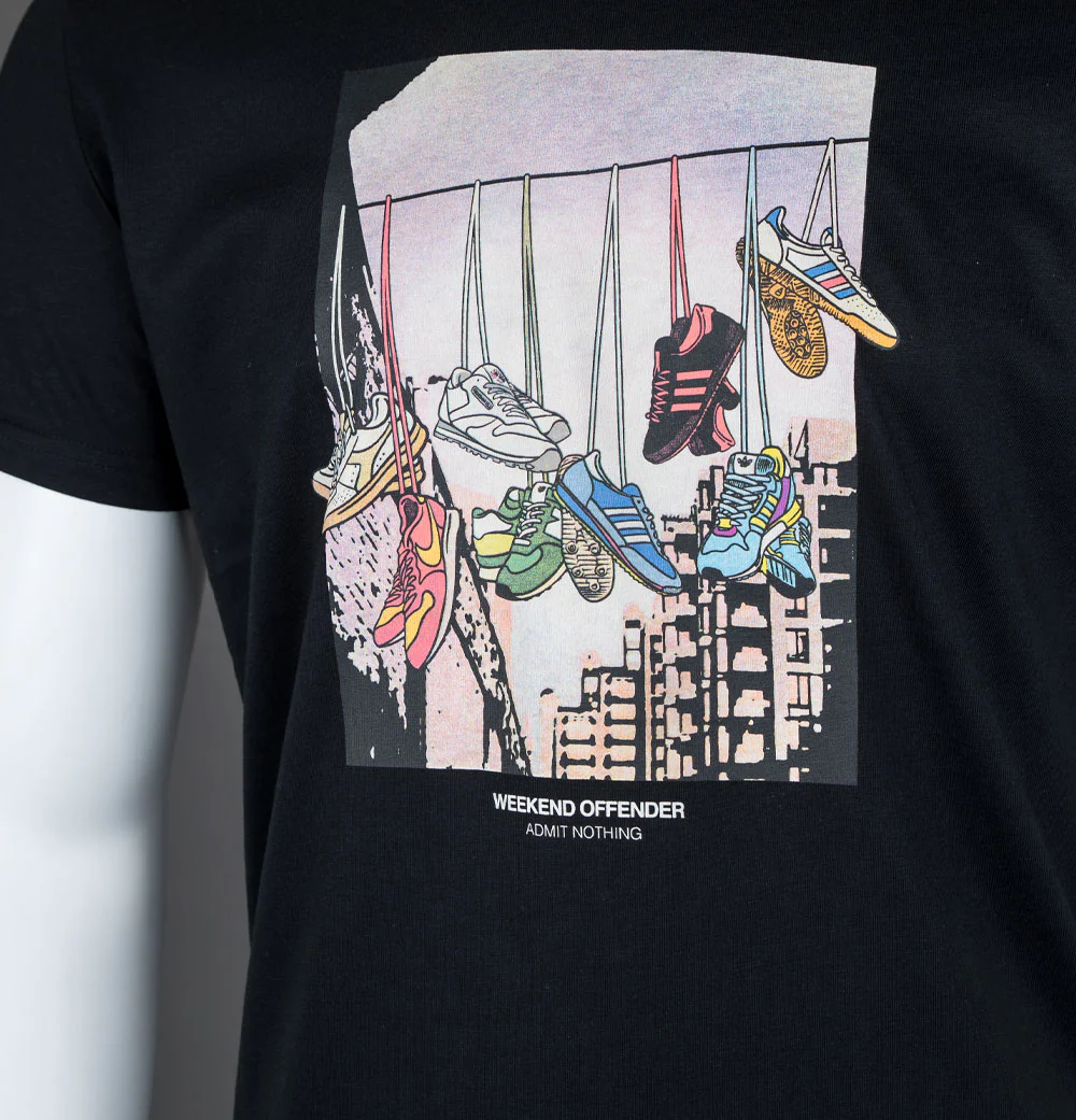 Weekend Offender Turf Wars Graphic T-Shirt Black - Image 3