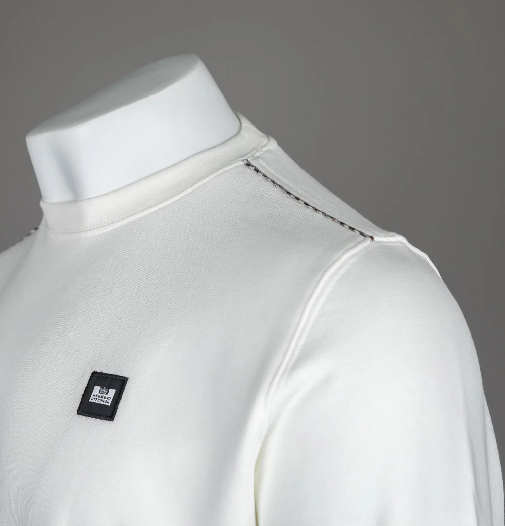 Weekend Offender Vega Sweatshirt Winter White/House Check - Image 5