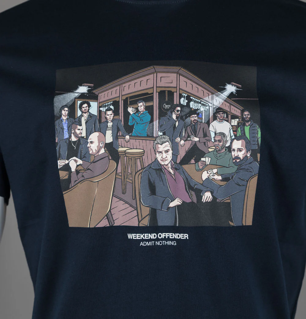 Weekend Offender Wyndham Graphic T-Shirt Navy - Image 3